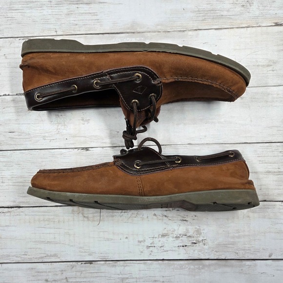 Sperry Top-Sider Mens Leather Boat Shoes Brown 12M 2 Eye 0777896 - Picture 9 of 12